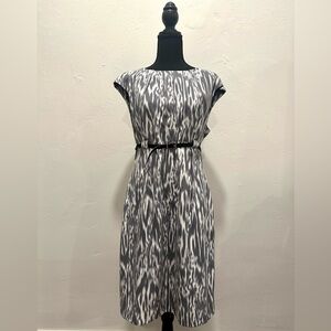 Calvin Klein Grey Cap Sleeve Sheath Dress — Size 12